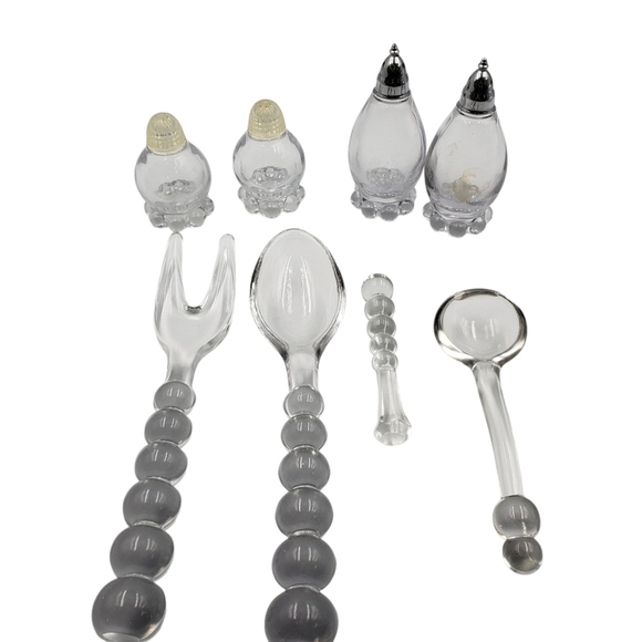 Vintage Imperial Glass Candlewick Bubble Utensils Salt Pepper Shakers 8 … - Picture 10 of 10